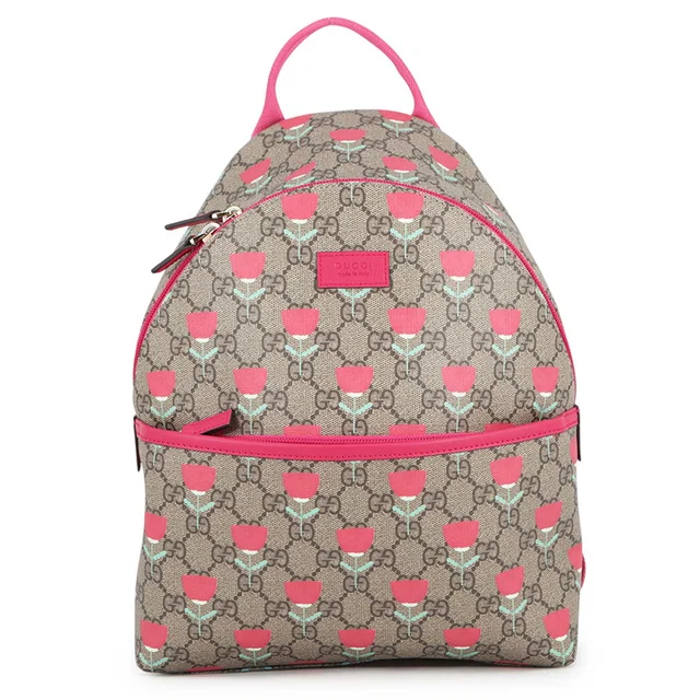 Gucci GG Supreme Flower Print Children's Backpack (Kim Seung-yeon) Beige/Pink782708 GG Supreme in Beige from GALLERY RARE
