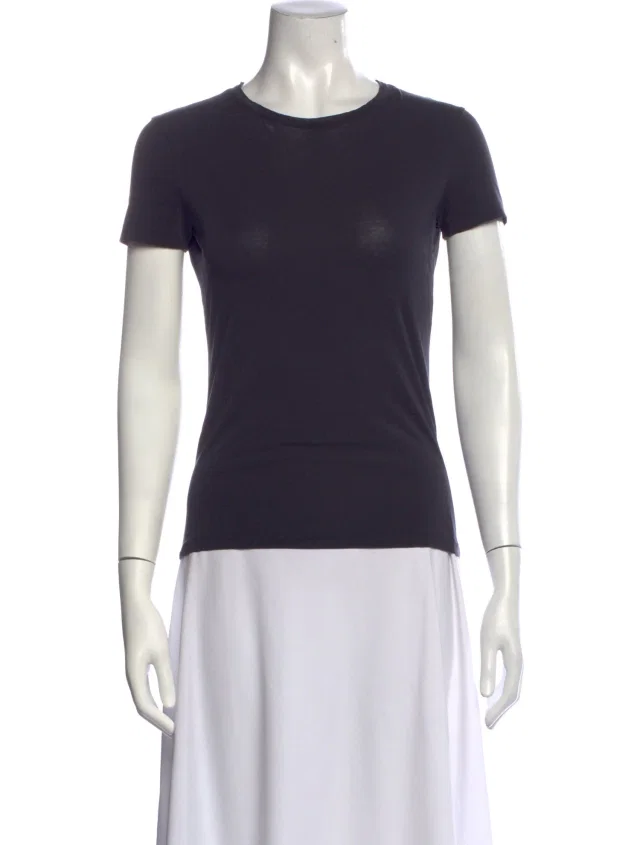 Jil Sander Crew Neck Short Sleeve T-Shirt in blue from The RealReal
