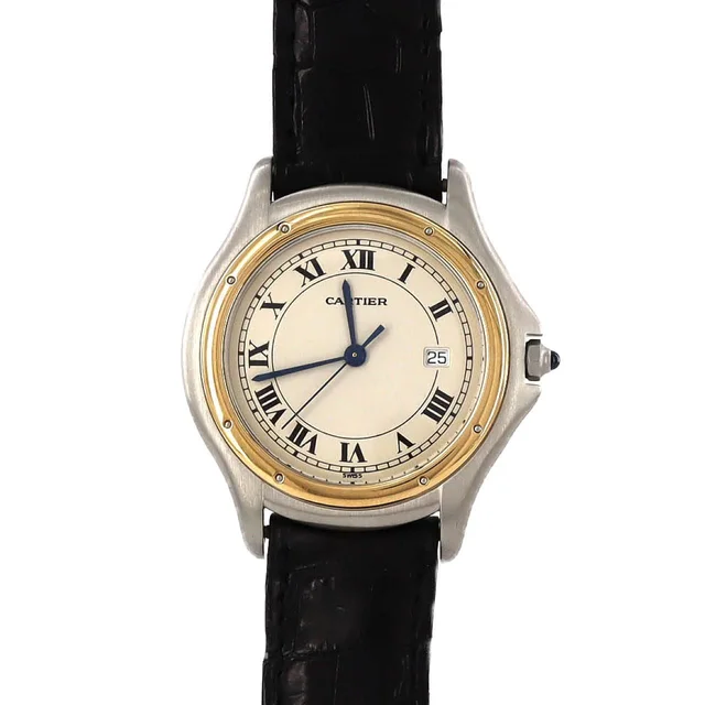 Cartier Panthere Cougar LM Stainless Steel Yellow Gold Quartz Watch in Yellow from The Reluxe