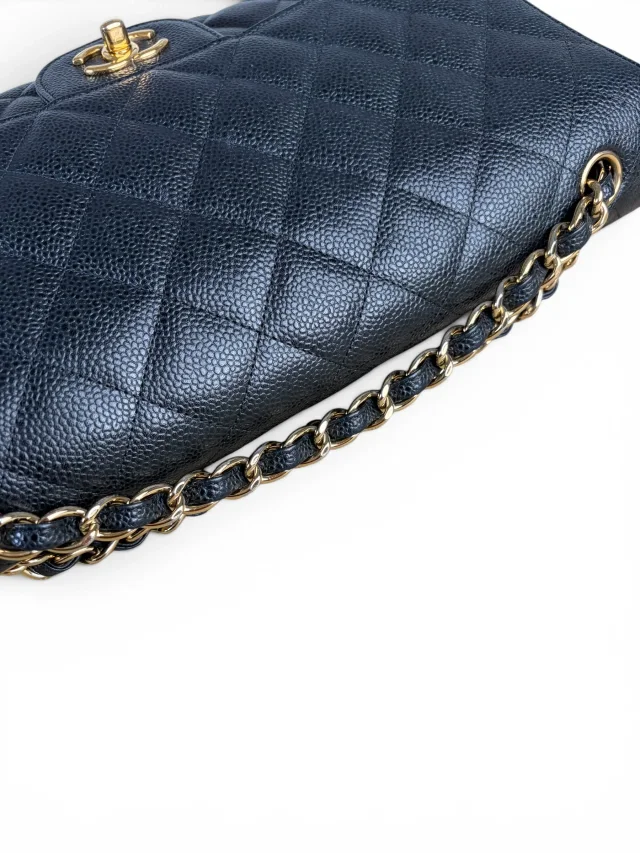 Chanel Black Caviar Jumbo Double Flap Classic in Black Caviar leather from Season 2 Consign, photo 6 of 11