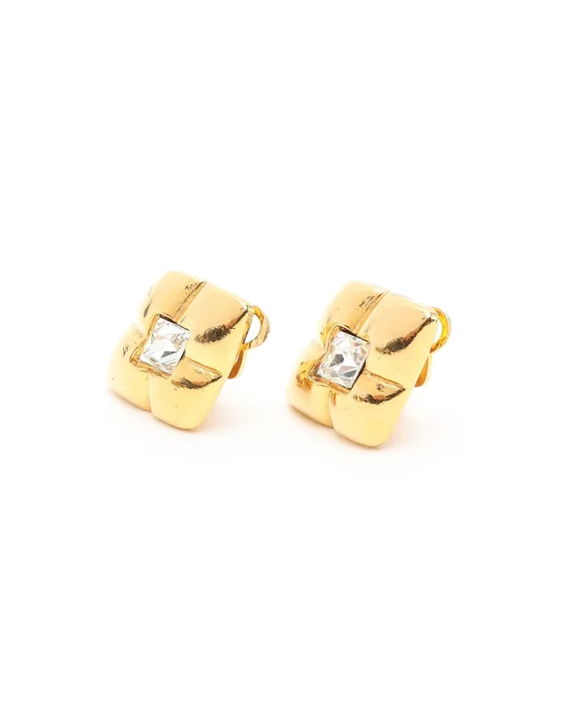 Chanel Rhinestone Clip-on Earrings from A Retro Tale, photo 2 of 4