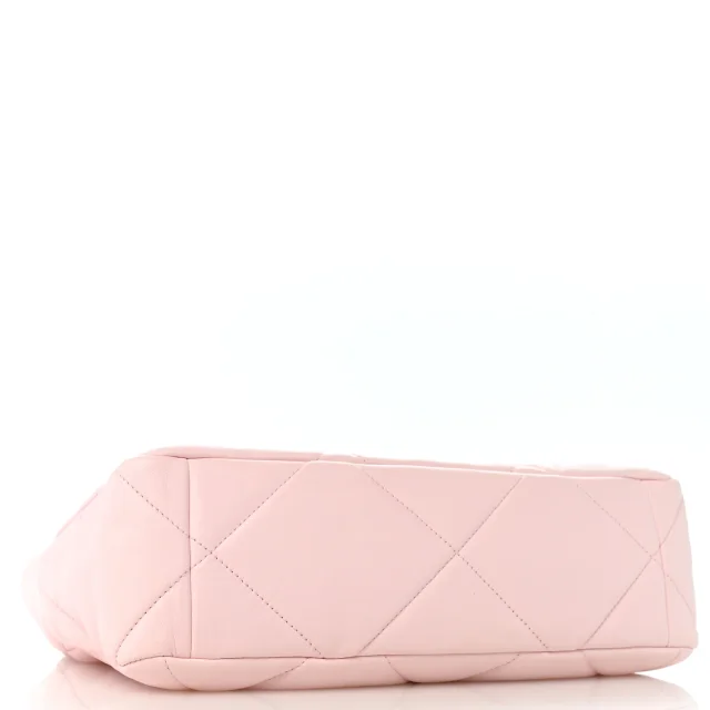 Quilted Large Chanel 19 Flap Light Pink in Pink Lambskin from FASHIONPHILE, photo 4 of 11