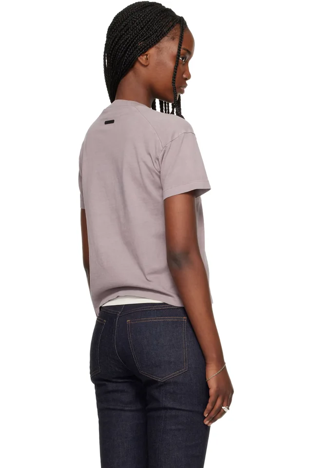 Fear of God ESSENTIALS Purple Campus Classic Short Sleeve T-shirt, photo 3 of 4 from SSENSE