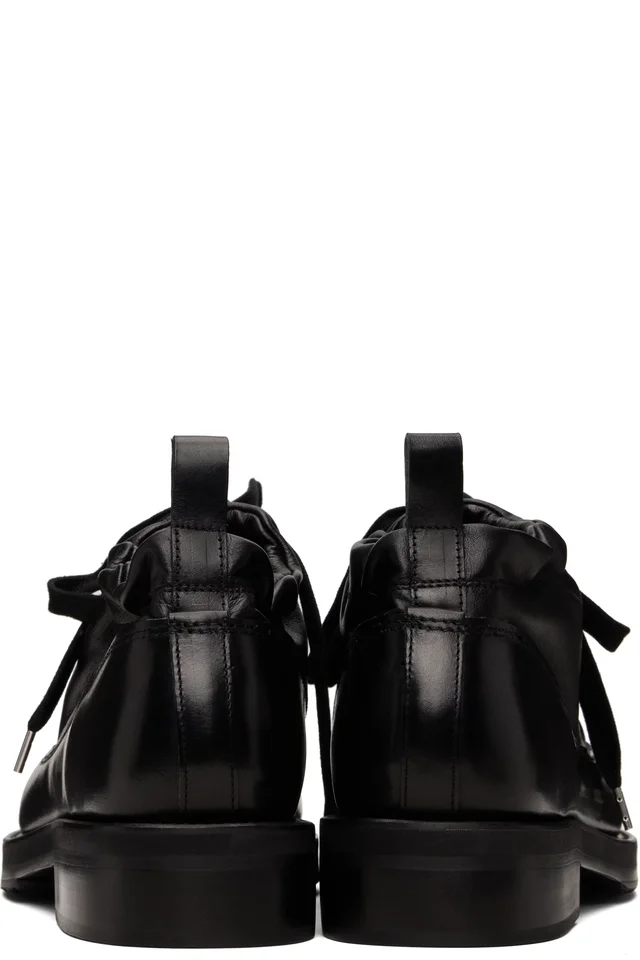 Comme des Garçons Homme Plus Black KIDS LOVE GAITE Edition Leather Derbys, photo 2 of 5 from SSENSE
