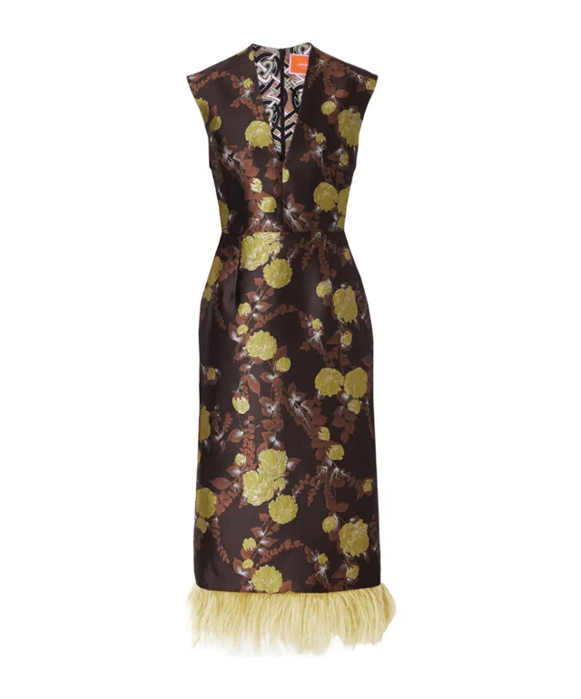 La Double J sleek dress with feathers from SENSER, photo 1 of 1