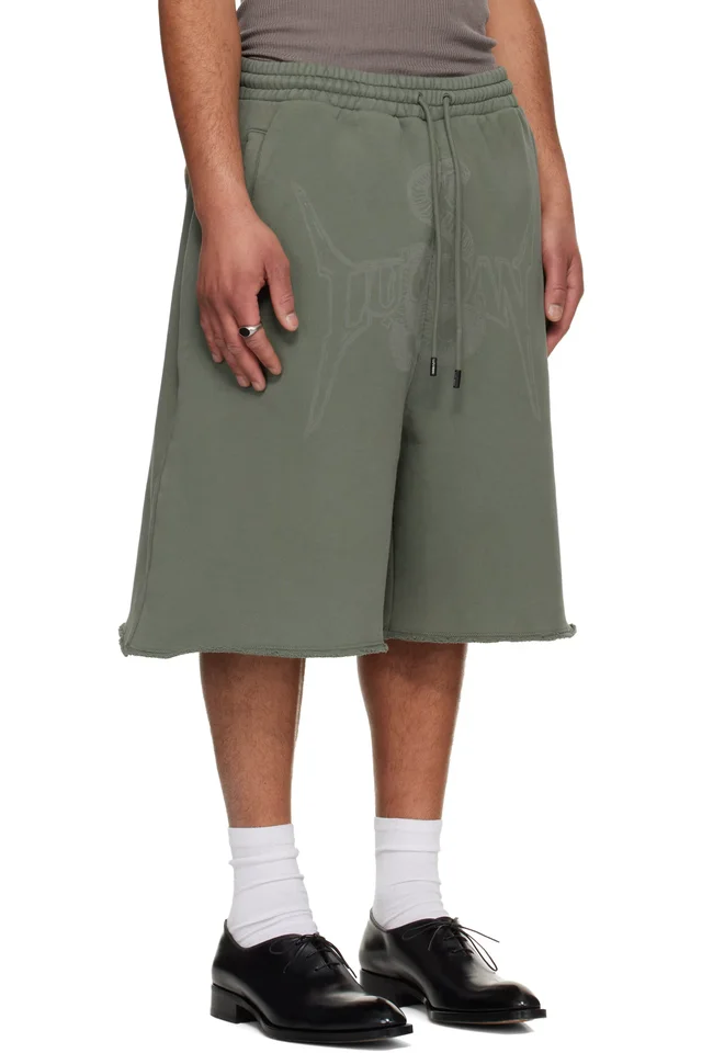 LU'U DAN Green Zoku Shorts, photo 2 of 4 from SSENSE