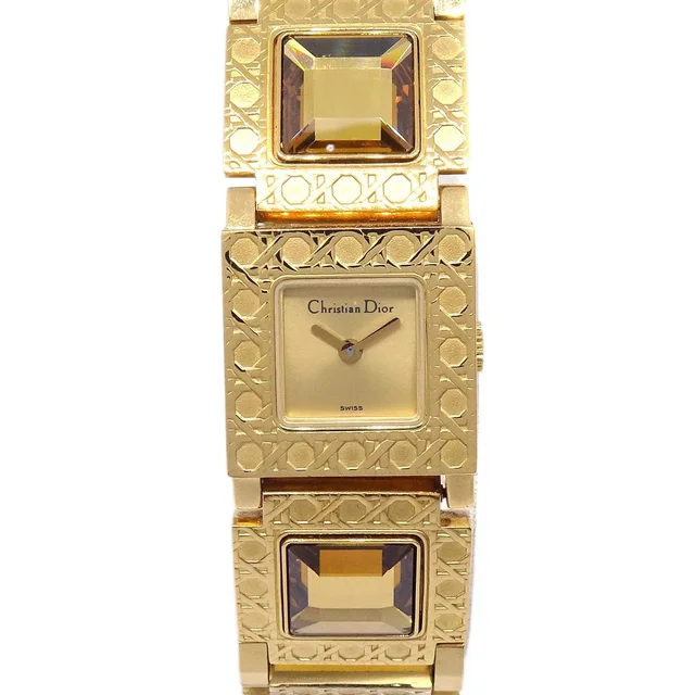 Dior D60-159 La Parisienne Quartz Watch Gold in Gold from AMORE Vintage Tokyo