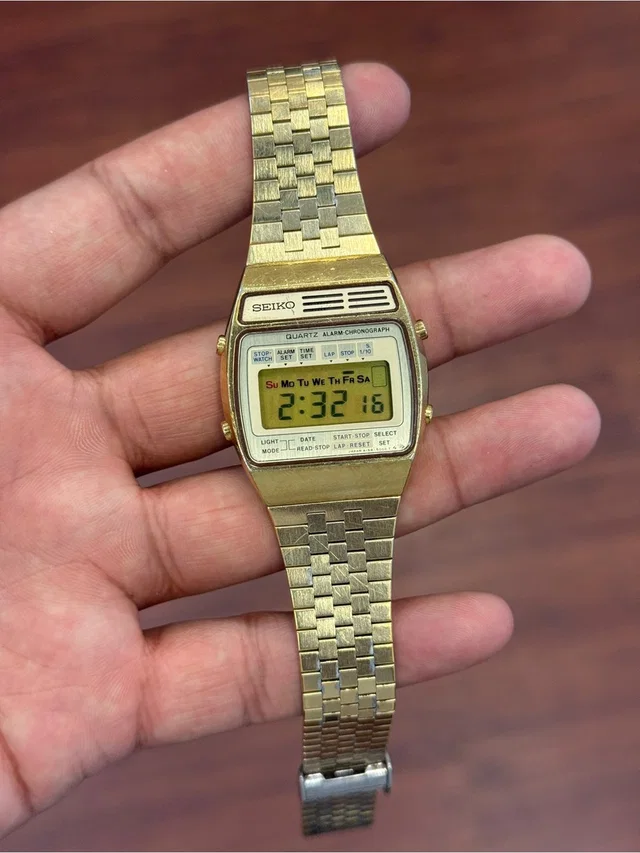 Seiko Vintage Gold Digital Quartz Alarm Chronograph Japan Movement Watch in silver|gold|gray from Poshmark
