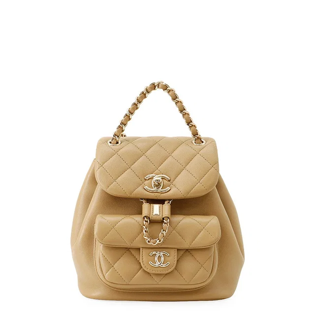 Chanel Matelasse Backpack BeigeAS2908 Lambskin in Lambskin from GALLERY RARE