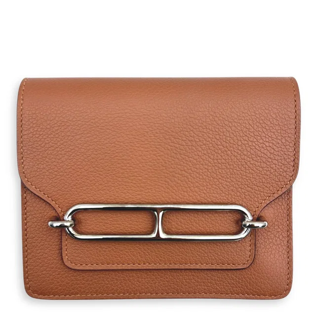 Hermès Roulis Slim Gold/ Vert Fizz Wallet in Green from Luxury Promise