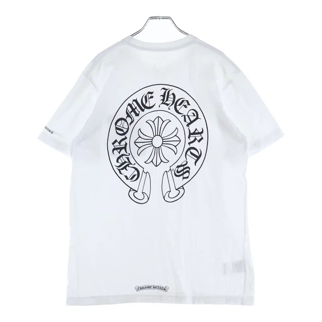 Chrome Hearts Horseshoe Short Sleeve Tee Print Pocket T-Shirt White in White from The Reluxe