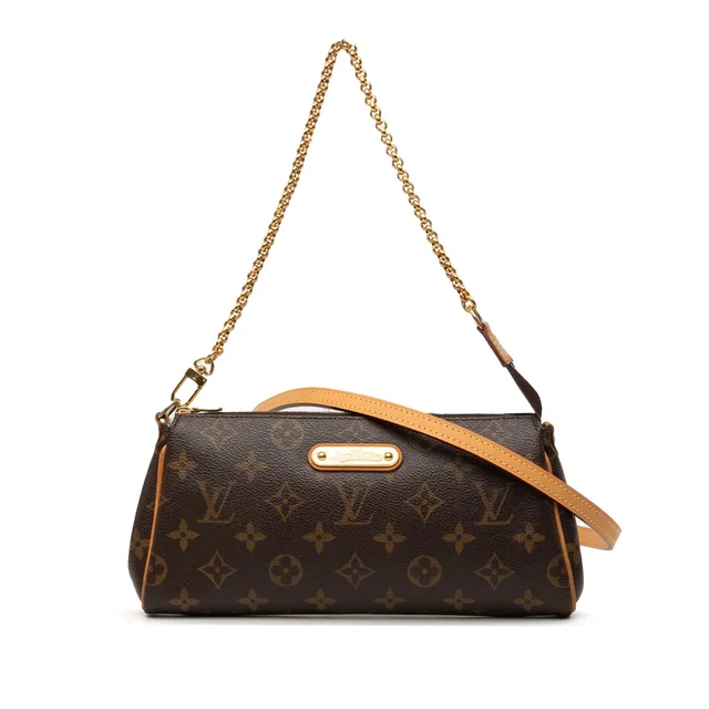 Brown Louis Vuitton Monogram Eva Satchel in Brown Coated canvas from Designer Revival