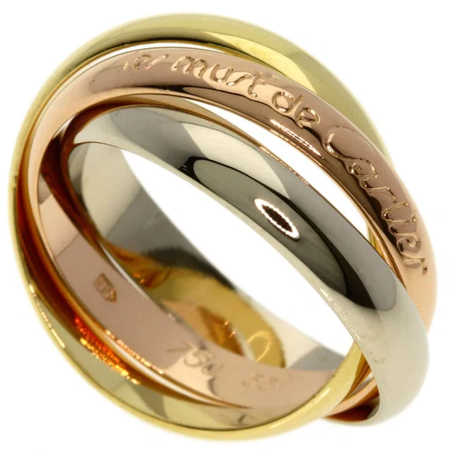 Cartier Trinity 53 Ring 18K Yellow Gold 18K Pink White in White from The Reluxe
