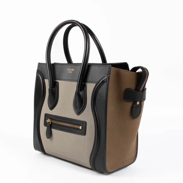Celine Tri-Color Micro Luggage Bag in Calfskin from Labellov, photo 3 of 6