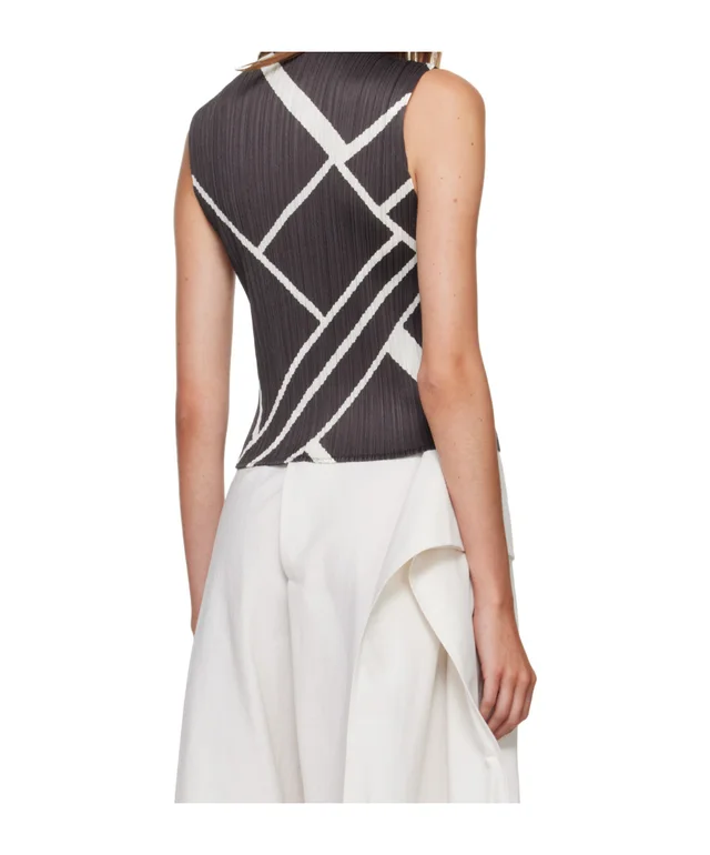 Pleats Please By Issey Miyake Pleats Please Issey Miyake Fold Line Sleeveless Top, photo 5 of 5 from SENSER