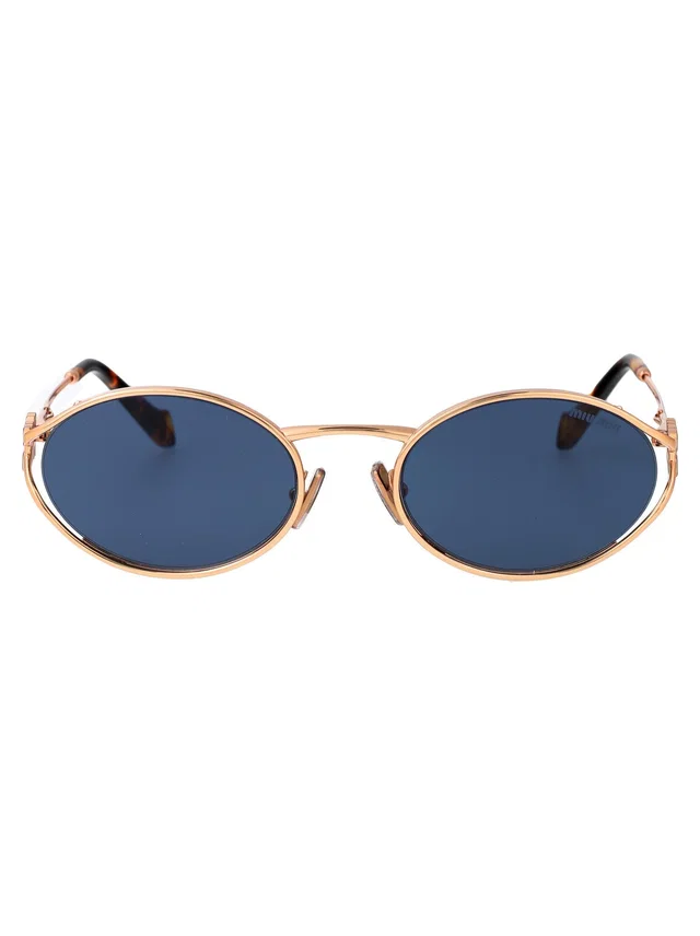 Miu Miu 0mu Rose Gold Metal Sunglasses in Pink from HEWI