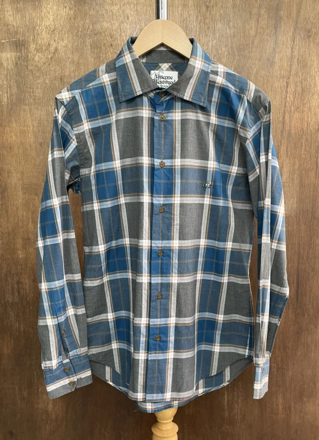 Vivienne Westwood Man Flannel Shirt in blue from Grailed
