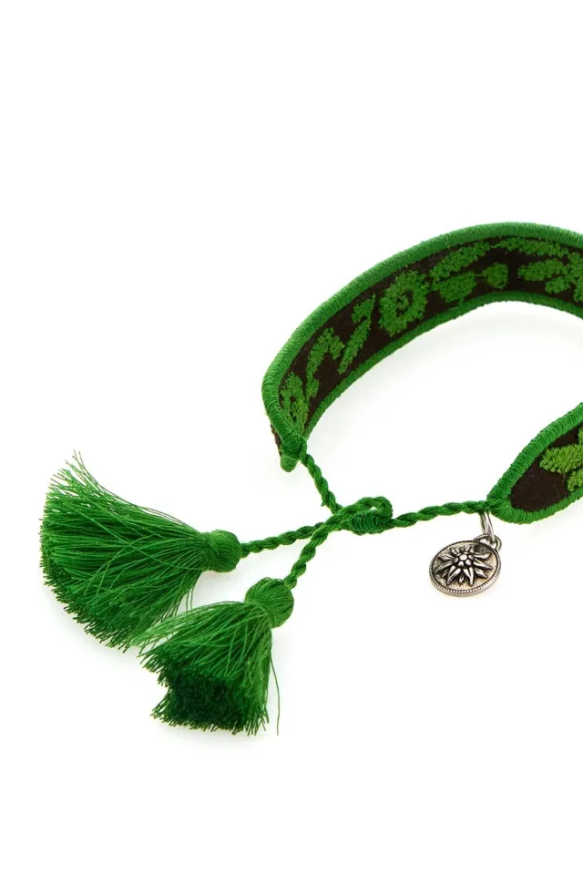 Prada Jewelry Bracelet — Green Vitello Bracelets in Green Suede from HEWI, photo 3 of 3