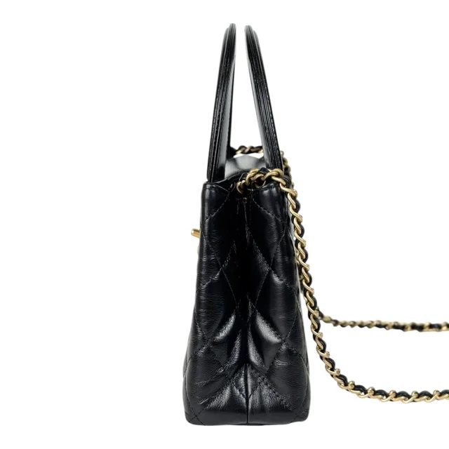 Chanel Black Mini Kelly Tote Bag with GHW in Black from Luxury Promise, photo 4 of 6