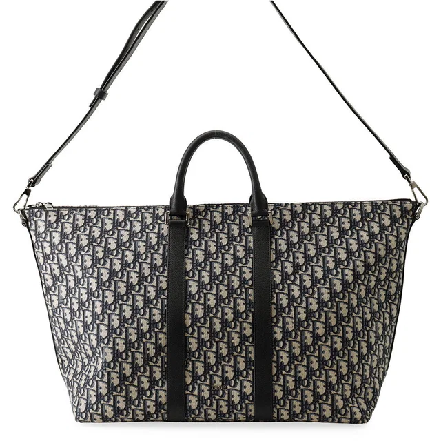 Dior Ofreak Weekender 40 Navy/Black1ESDU134YKY Canvas Calf Leather in Navy Calfskin from GALLERY RARE