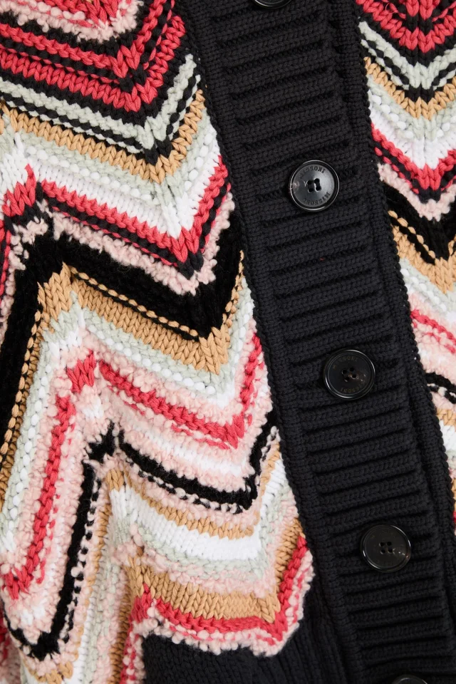 Missoni Bouclé-Knit Zigzag Cardigan in Multicolor, photo 4 of 4 from THE OUTNET