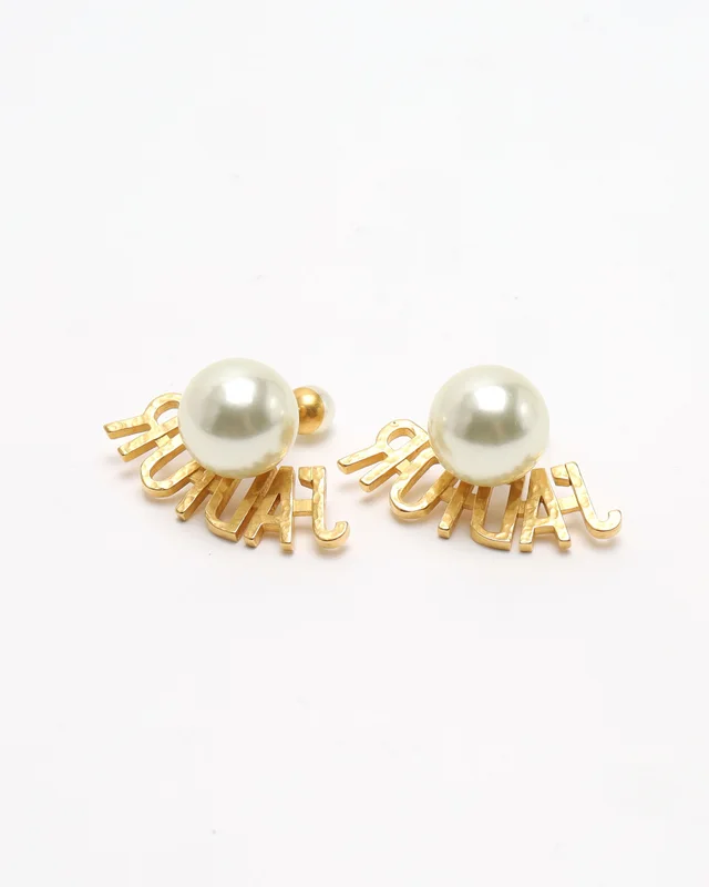 Dior J'Adior Pearl Tribales Earrings in Silk from A Retro Tale, photo 3 of 4
