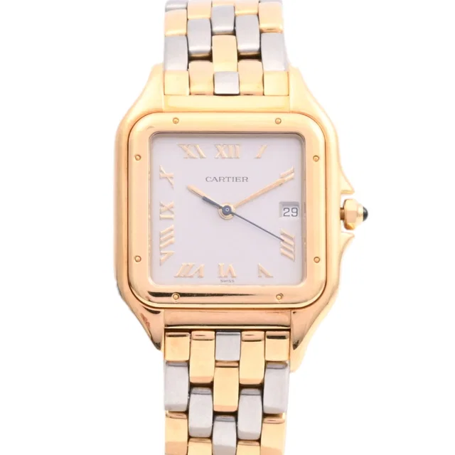 Cartier Panthère Classique Figaro LM W25039L6 Quartz Silver in Silver from VINTAGE QOO TOKYO