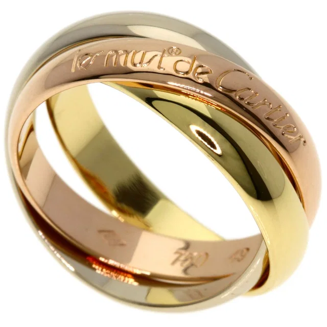 Cartier Trinity 49 Ring 18K Yellow Gold 18K Pink White in White from The Reluxe