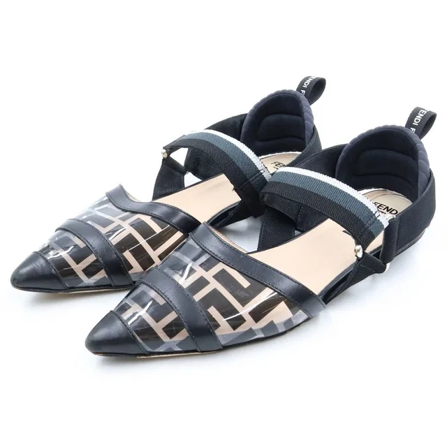 Fendi Colibri Flat Shoes Pumps Black in Black from The Reluxe