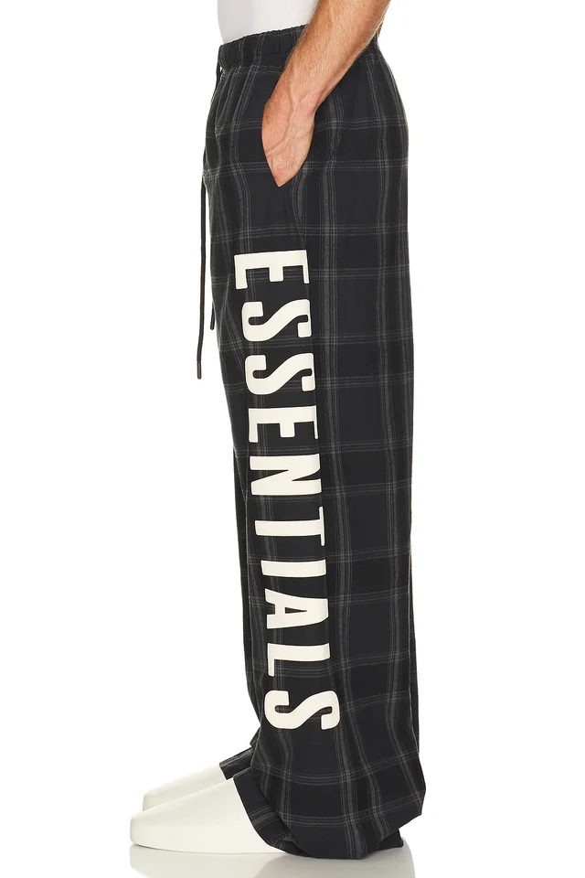 Fear of God ESSENTIALS Lounge Pant in Vintage Black Plaid, photo 3 of 7 from REVOLVE (Canada)