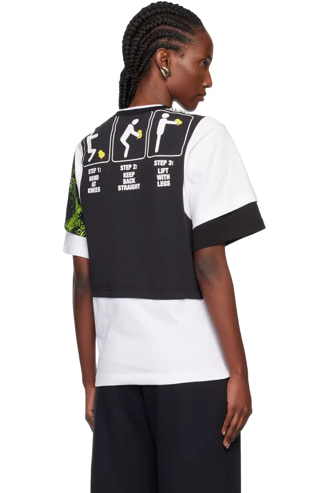Marine Serre Regenerated Graphic Jersey Layered T-shirt, photo 3 of 4 from SSENSE