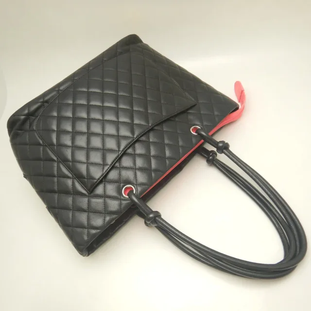 Chanel Cambon Ligne Lambskin Tote Bag in Black Lambskin from LuxUness, photo 2 of 8