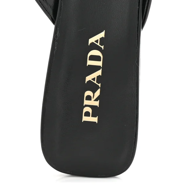 Prada Patent Modellerie Mules 38 Black in Black Patent leather from FASHIONPHILE, photo 8 of 9