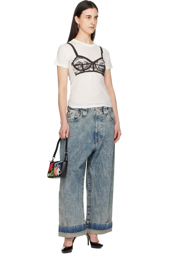 VAQUERA Off-White Bra T-shirt, photo 4 of 4 from SSENSE