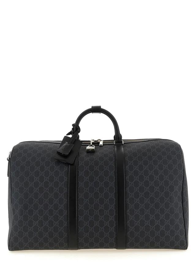 Gucci Duffel Bag — Black Gg Supreme Coated Microfiber in Black Canvas from HEWI