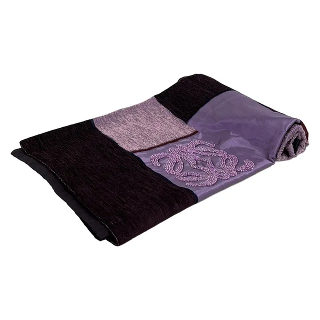 Loewe Shawl Purple Beads Wool Silk Scarf in Purple Silk from The Reluxe