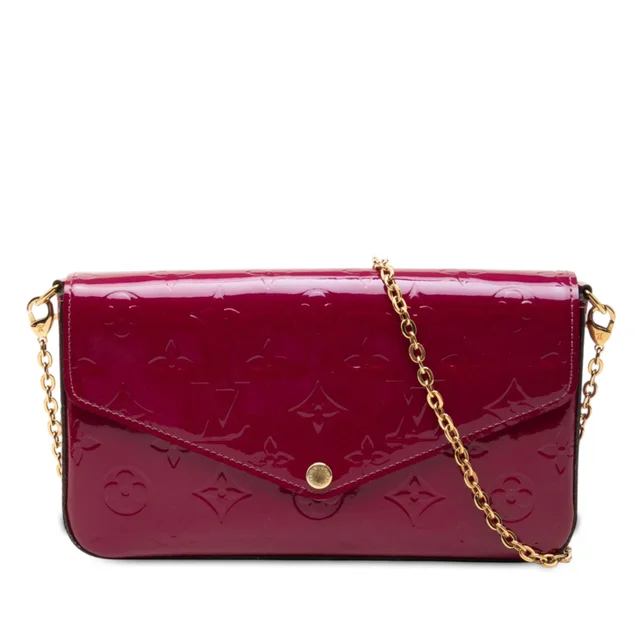 Pink Louis Vuitton Monogram Vernis Pochette Felicie Crossbody Bag in Pink from Designer Revival, photo 1 of 1