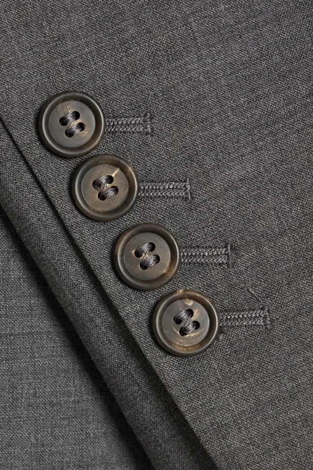 Brunello Cucinelli Tailored Wool-Blend Blazer in Dark gray, photo 4 of 4 from THE OUTNET