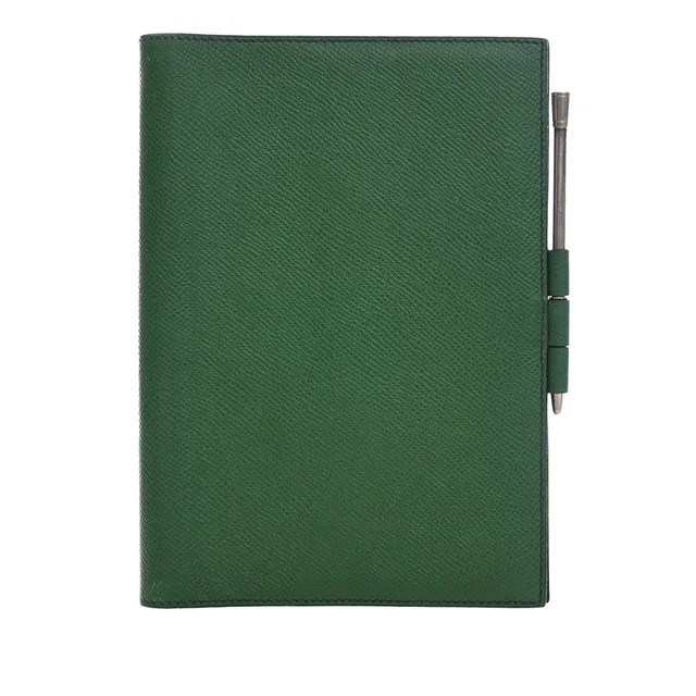 Green Hermès Epsom Vision Agenda Cover in Green Epsom leather from Designer Revival
