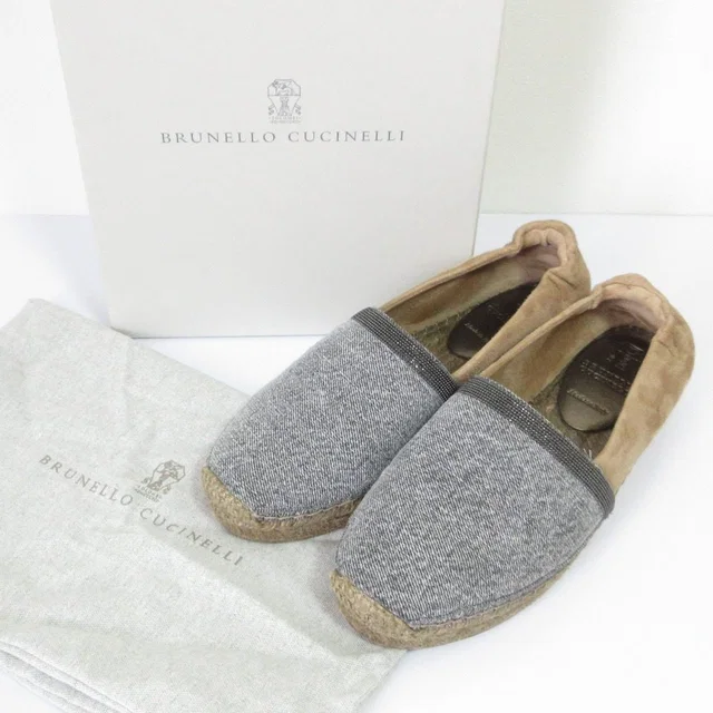 Brunello Cucinelli Monile Suede Espadrille Slip-on Sneaker in Suede from LuxUness
