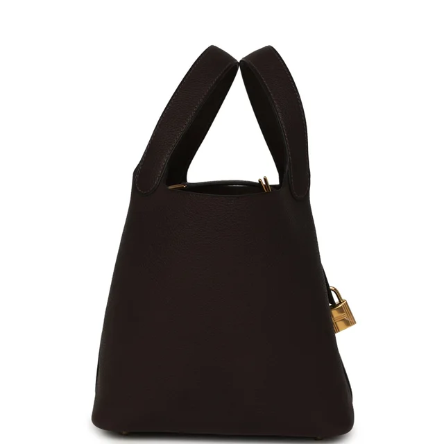 Hermès Picotin Lock 18 Ebene Barenia Faubourg Gold Hardware in Brown Calfskin from Madison Avenue Couture, photo 2 of 2