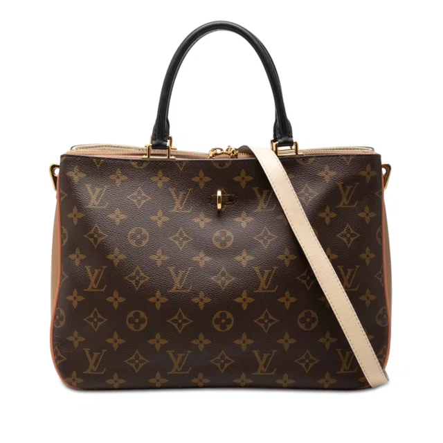 Brown Louis Vuitton Monogram Millefeuille Satchel in Brown Coated canvas from Designer Revival