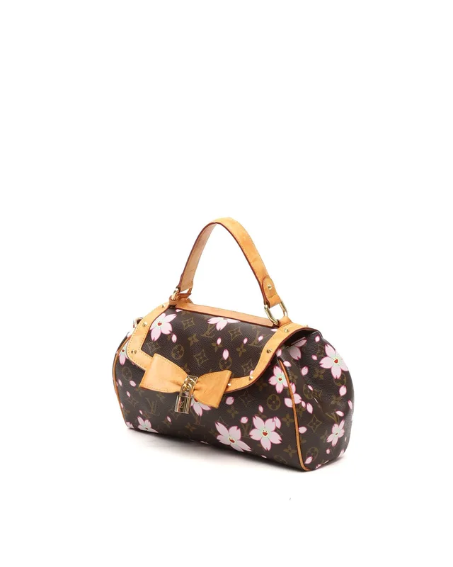 Louis Vuitton Monogram Takashi Murakami Cherry Blossom Sac Retro Bag in Suede from A Retro Tale, photo 2 of 12