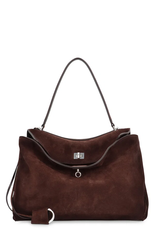 Balenciaga Rodeo Media Shoulder Bag — Brown Calf in Brown Calfskin from HEWI