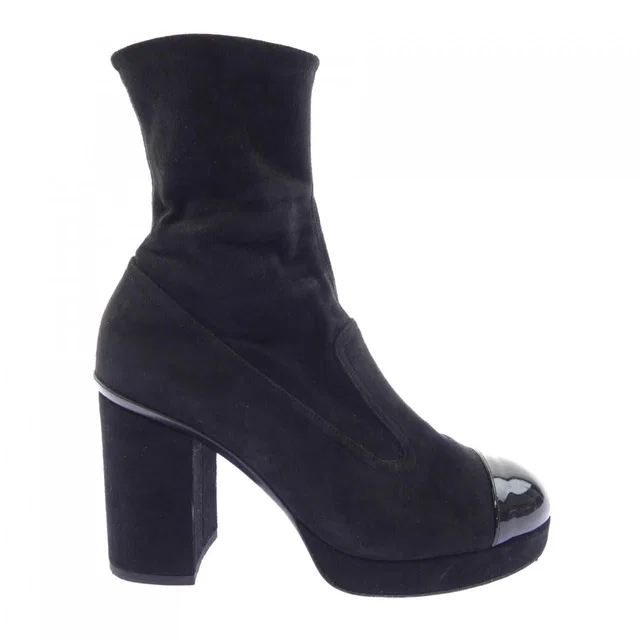 Chanel Short Boots Black in Black Calfskin from The Reluxe