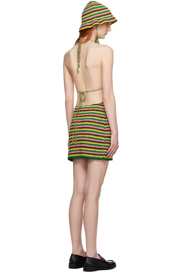 FRAME Multicolor Striped Minidress, photo 3 of 4 from SSENSE