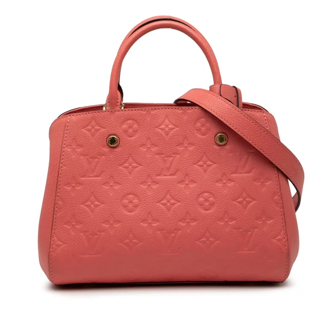 Pink Louis Vuitton Monogram Empreinte Montaigne BB Satchel in Pink Leather from Designer Revival