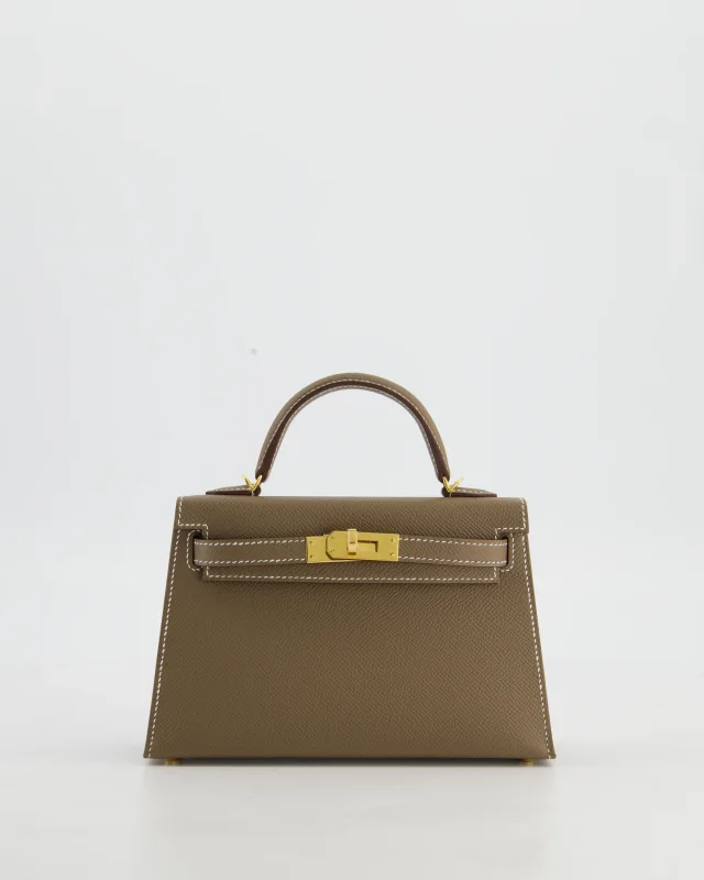HOT* Hermès Mini Kelly II 20 Bag in Taupe Epsom leather from Sellier, photo 23 of 24