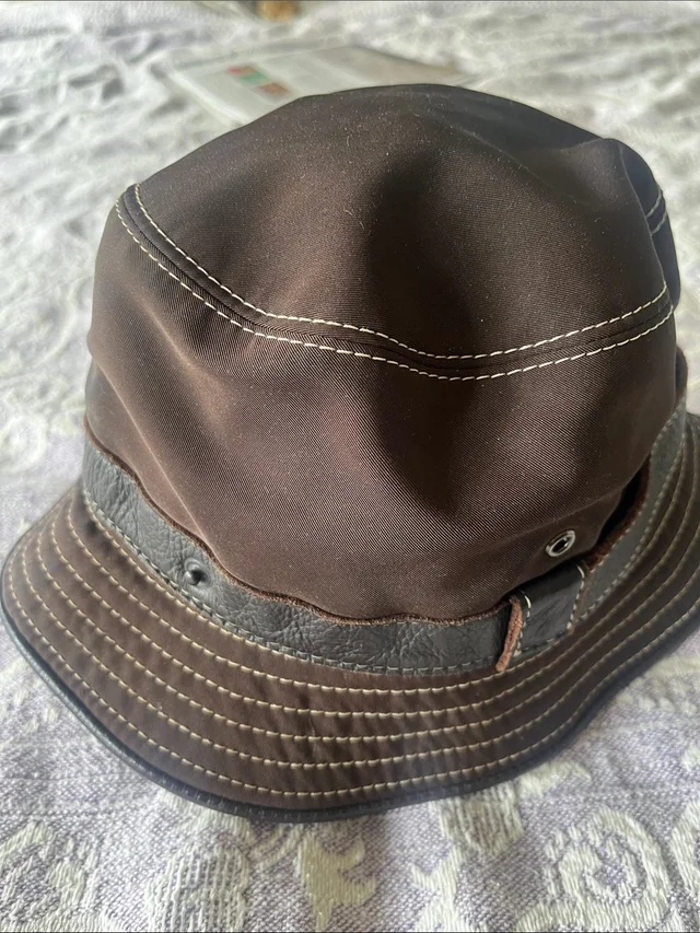 Tod's Brown Bucket Hat With Contrast Stitching. Size M in brown|red from Poshmark