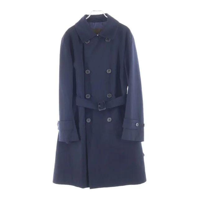 Loro Piana Mackintosh Trench Coat Wool Navy DM FK ML NB NH in Navy Wool from The Reluxe